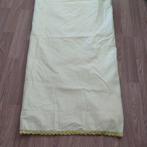 Penney's Percale Double Flat Sheet Yellow 81" X 108"